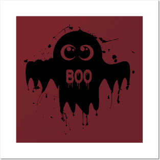 Cute Ghost - Halloween Vector Posters and Art